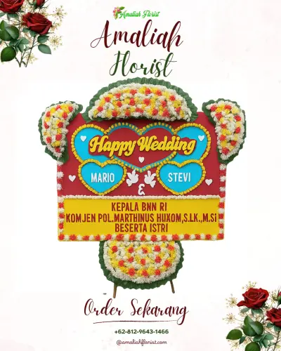 Karangan Papan Bunga Pernikahan di Tubyal